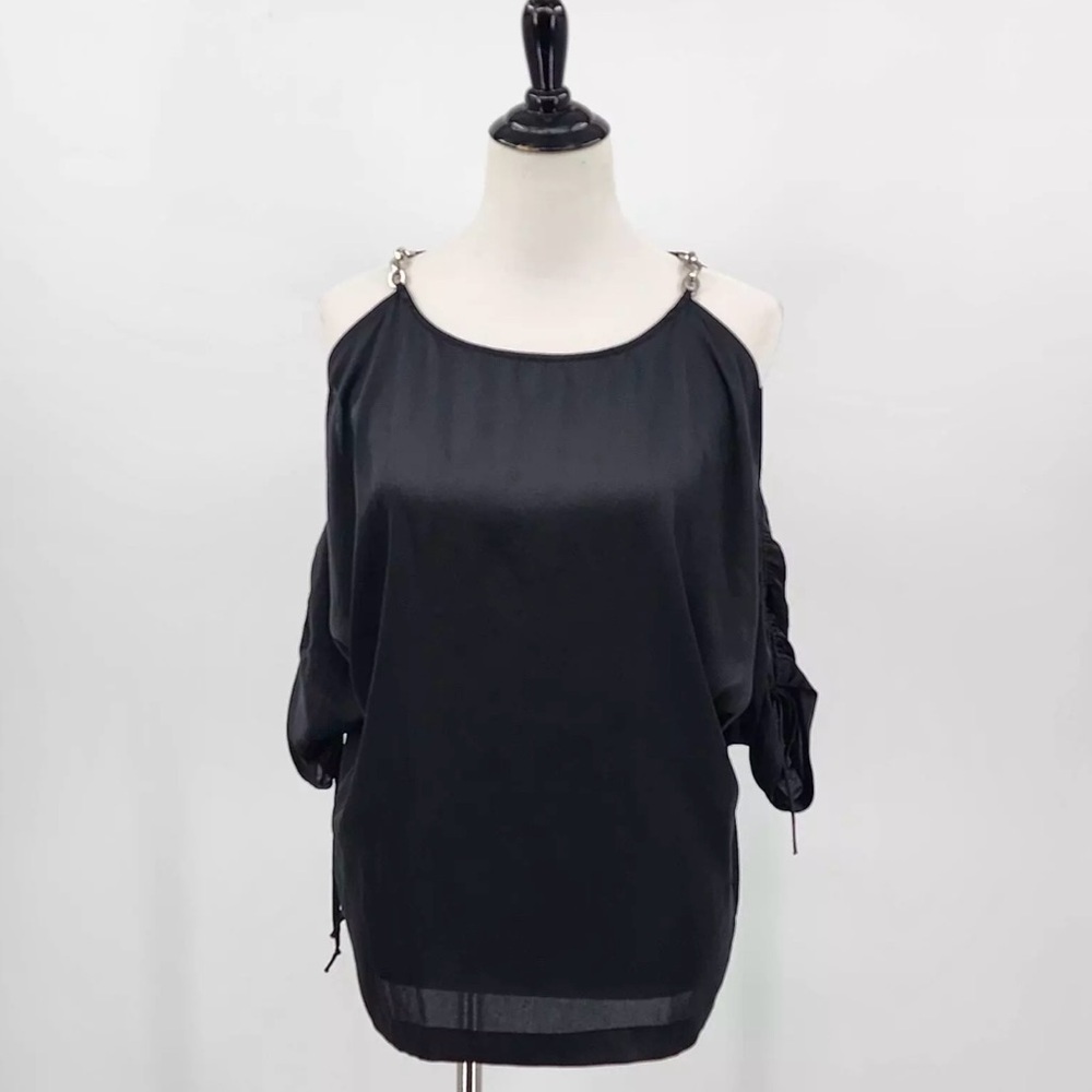MICHAEL Michael Kors Black Cold Shoulder Blouse